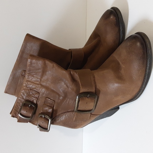 Lucky brand Tommie ankle boots women 7.5M  leather  pull on adjustable buckle - Picture 14 of 15